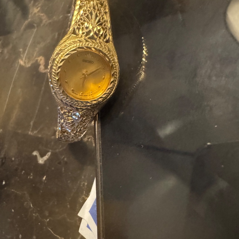 Seiko Gold filigree watch - Picture 2 of 2